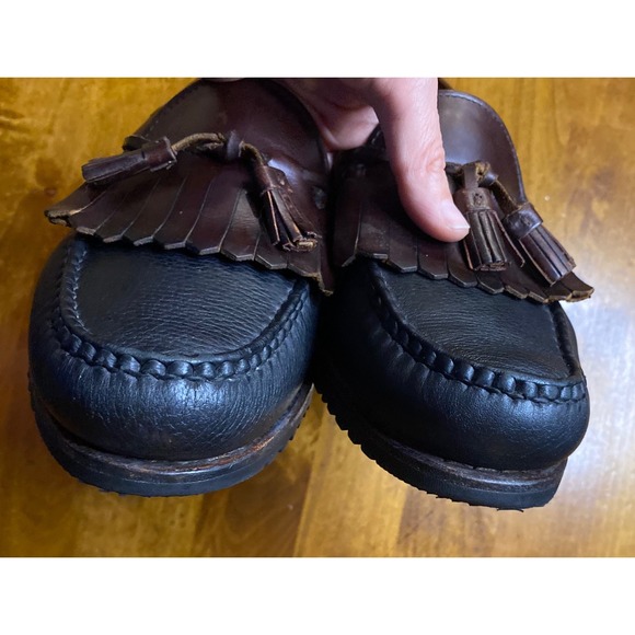 Allen Edmonds Nashua Penny Loafer Tassel Black Brown Leather Mens Shoes 11.5 main image 5